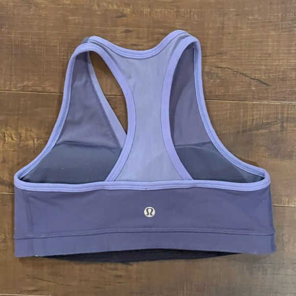 VTG Lululemon Not So Deep Sports Bra V Neck Mesh PURPLE - Picture 5 of 5